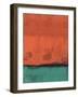 Orange and Jade Abstract Study-Emma Moore-Framed Art Print