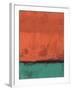 Orange and Jade Abstract Study-Emma Moore-Framed Art Print