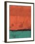 Orange and Jade Abstract Study-Emma Moore-Framed Art Print