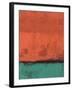 Orange and Jade Abstract Study-Emma Moore-Framed Art Print