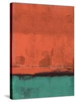 Orange and Jade Abstract Study-Emma Moore-Stretched Canvas