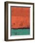Orange and Jade Abstract Study-Emma Moore-Framed Art Print