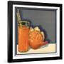 Orange and Juice - Citrus Crate Label-Lantern Press-Framed Art Print