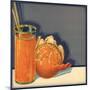 Orange and Juice - Citrus Crate Label-Lantern Press-Mounted Art Print