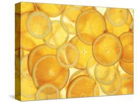 Orange and Lemon Slices-Simon Smith Photography Ltd-Stretched Canvas
