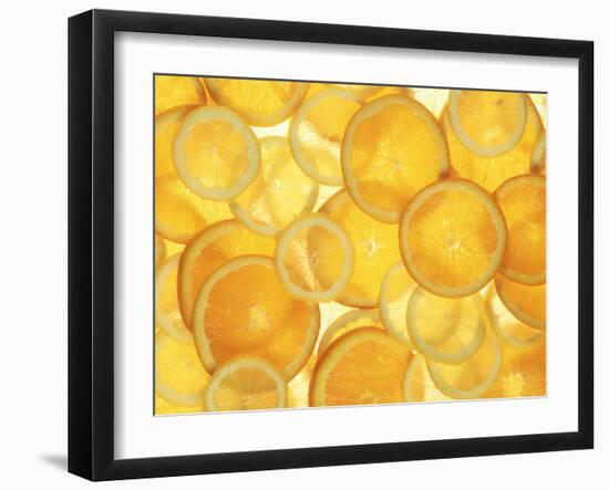 Orange and Lemon Slices-Simon Smith Photography Ltd-Framed Photographic Print