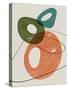 Orange and Olive Abstract Shapes-Eline Isaksen-Stretched Canvas