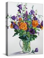 Orange and Purple Flowers-Christopher Ryland-Stretched Canvas