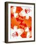 Orange And Red Lilies-Ruth Palmer-Framed Art Print