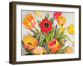 Orange and Red Tulips-Christopher Ryland-Framed Giclee Print