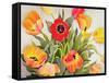 Orange and Red Tulips-Christopher Ryland-Framed Stretched Canvas