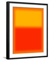 Orange and Red-Shelley Lake-Framed Art Print