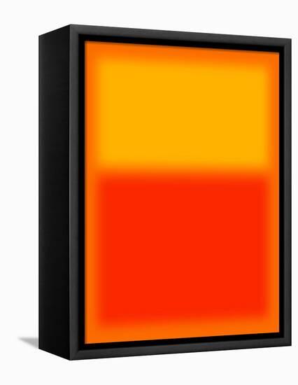 Orange and Red-Shelley Lake-Framed Stretched Canvas