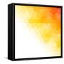 Orange and White Arabic Background-Swill Klitch-Framed Stretched Canvas