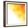 Orange and White Arabic Background-Swill Klitch-Framed Art Print