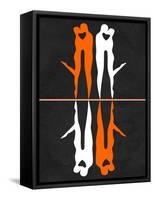 Orange and White Kiss-Felix Podgurski-Framed Stretched Canvas