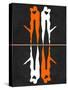 Orange and White Kiss-Felix Podgurski-Stretched Canvas