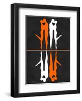 Orange and White Kiss-Felix Podgurski-Framed Art Print