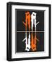 Orange and White Kiss-Felix Podgurski-Framed Art Print