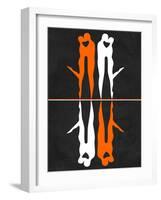 Orange and White Kiss-Felix Podgurski-Framed Art Print