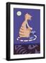 Orange And White Striped Tomcat-Cindy Wider-Framed Giclee Print