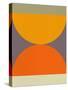 Orange and Yellow Half Moons-Eline Isaksen-Stretched Canvas