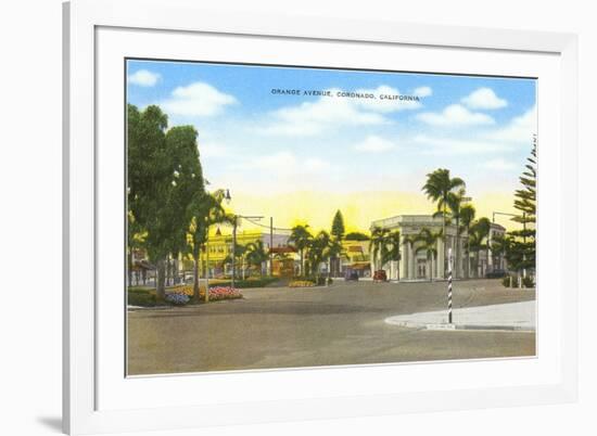 Orange Avenue, Coronado, California-null-Framed Art Print