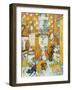 Orange Bathroom Pups-Bill Bell-Framed Giclee Print