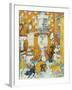 Orange Bathroom Pups-Bill Bell-Framed Giclee Print