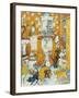 Orange Bathroom Pups-Bill Bell-Framed Giclee Print