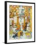 Orange Bathroom Pups-Bill Bell-Framed Giclee Print