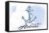 Orange Beach, Alabama - Anchor - Blue - Coastal Icon-Lantern Press-Framed Stretched Canvas