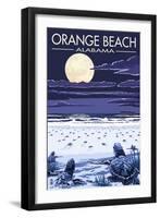 Orange Beach, Alabama - Baby Sea Turtles-Lantern Press-Framed Art Print