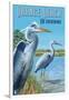 Orange Beach, Alabama - Blue Heron-Lantern Press-Framed Art Print