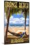 Orange Beach, Alabama - Hammock Scene-Lantern Press-Mounted Art Print