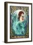 Orange Beach, Alabama - Mermaid-Lantern Press-Framed Art Print