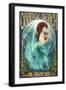 Orange Beach, Alabama - Mermaid-Lantern Press-Framed Art Print