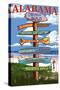 Orange Beach, Alabama - Sign Destinations-Lantern Press-Stretched Canvas