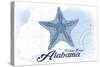 Orange Beach, Alabama - Starfish - Blue - Coastal Icon-Lantern Press-Stretched Canvas