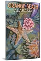 Orange Beach, Alabama - Tidepools-Lantern Press-Mounted Art Print