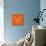 Orange Bear Polygon-Lisa Kroll-Stretched Canvas displayed on a wall