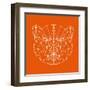 Orange Bear Polygon-Lisa Kroll-Framed Art Print