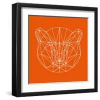 Orange Bear Polygon-Lisa Kroll-Framed Art Print