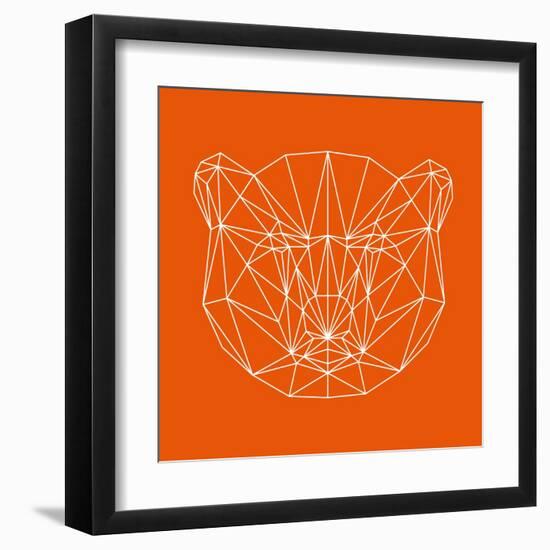 Orange Bear Polygon-Lisa Kroll-Framed Art Print