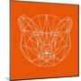 Orange Bear Polygon-Lisa Kroll-Mounted Art Print