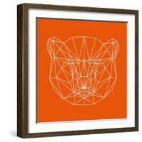Orange Bear Polygon-Lisa Kroll-Framed Art Print