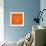 Orange Bear Polygon-Lisa Kroll-Framed Art Print displayed on a wall