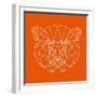 Orange Bear Polygon-Lisa Kroll-Framed Art Print