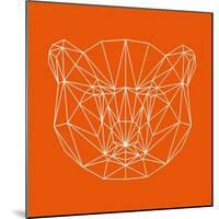 Orange Bear Polygon-Lisa Kroll-Mounted Art Print
