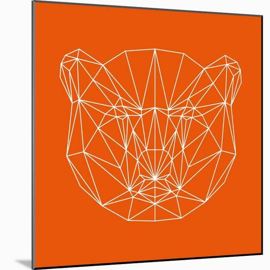 Orange Bear Polygon-Lisa Kroll-Mounted Art Print